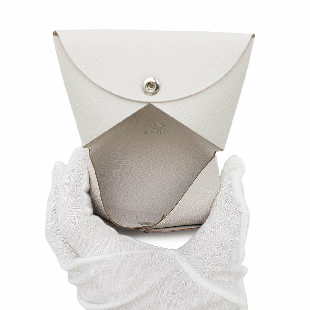 エルメス カードケース カルヴィ グリスペール/シルバー金具 エプソン W刻印 HERMES 名刺入れ