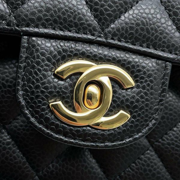 シャネル チェーンショルダーバッグ マトラッセ25 ココマーク キャビアスキン ダブルチェーン A01112 CHANEL 黒