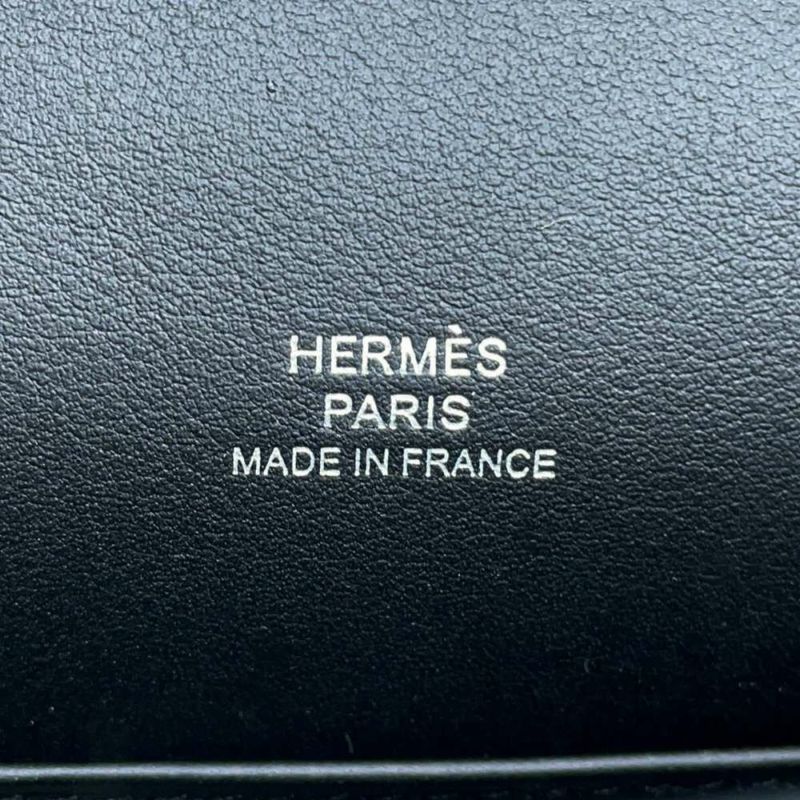 エルメス ハンドバッグ ポシェットケリー ブラック/シルバー金具 スイフト K刻印 HERMES バッグ 黒