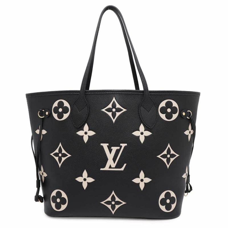 ルイヴィトン トートバッグ モノグラム・アンプラント ネヴァーフルMM M58907 黒 ブラック バイカラー