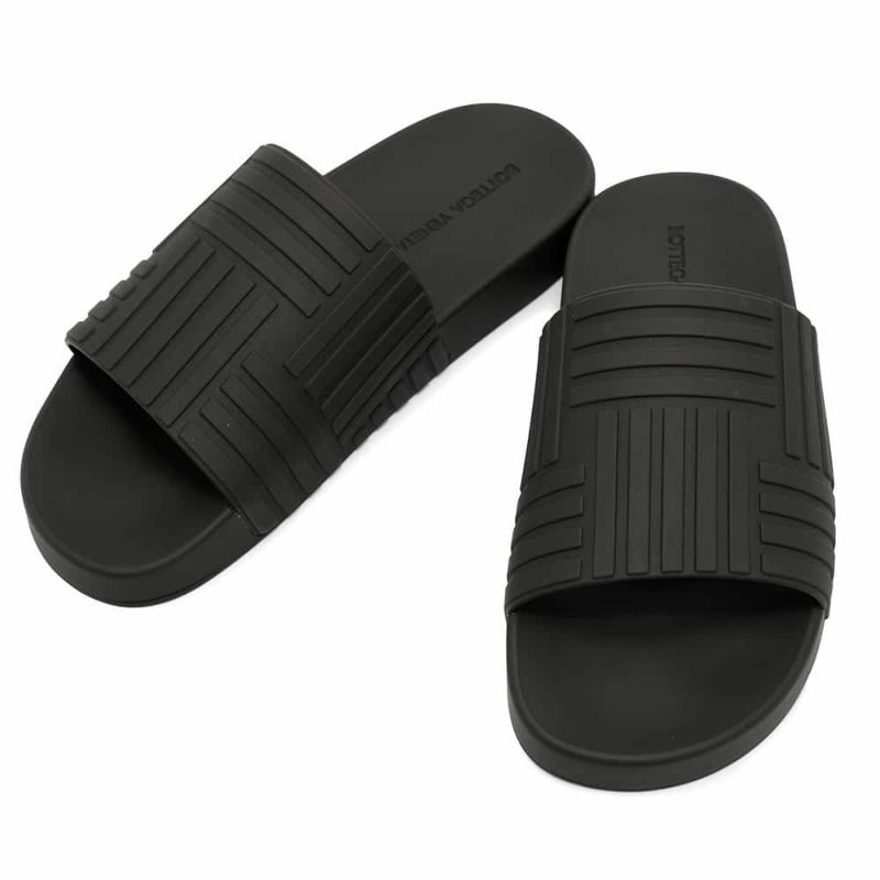 ボッテガヴェネタ サンダル スライド ラバー メンズサイズ41 690105 BOTTEGA VENETA 靴 黒