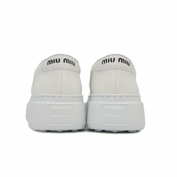 ミュウミュウ スニーカー スリッポン レディースサイズ37 5S152E Miu Miu 白