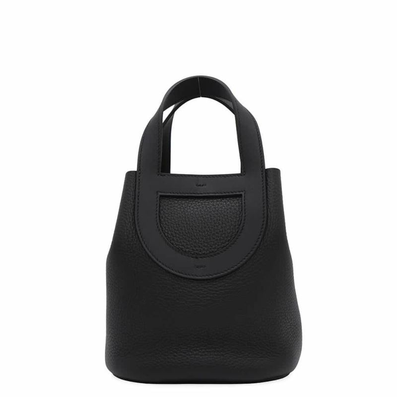 エルメス トートバッグ インザループ 18 ブラック/ゴールド金具 トリヨンクレマンス/スイフト W刻印 黒