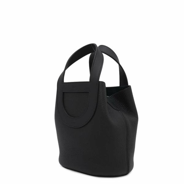 エルメス トートバッグ インザループ 18 ブラック/ゴールド金具 トリヨンクレマンス/スイフト W刻印 黒