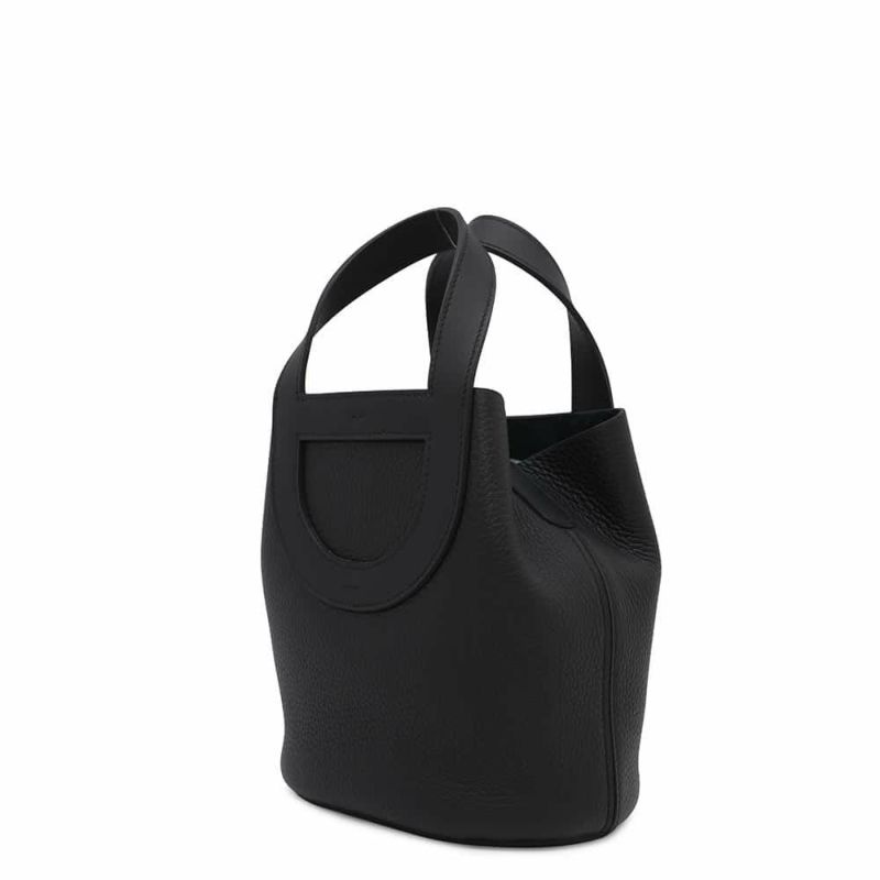 エルメス トートバッグ インザループ 18 ブラック/ゴールド金具 トリヨンクレマンス/スイフト W刻印 黒