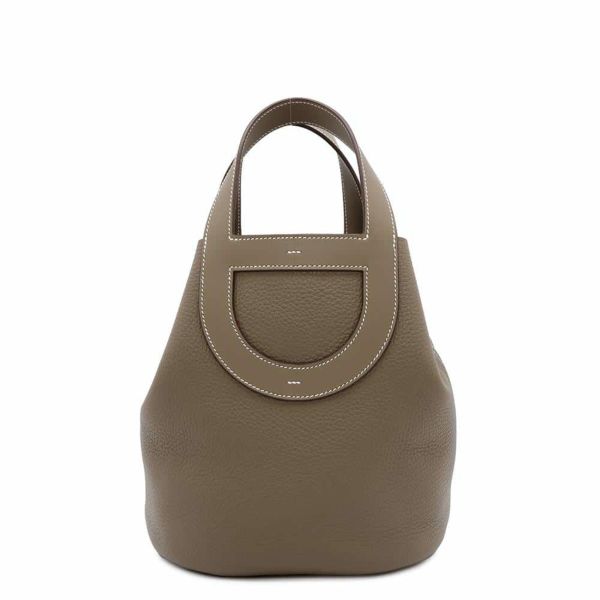 【上品】HERMES インザループ 23 バッグ クレマンス トリヨン エルメス ハンドバッグ インザループ 23 エトゥープ/ゴールド