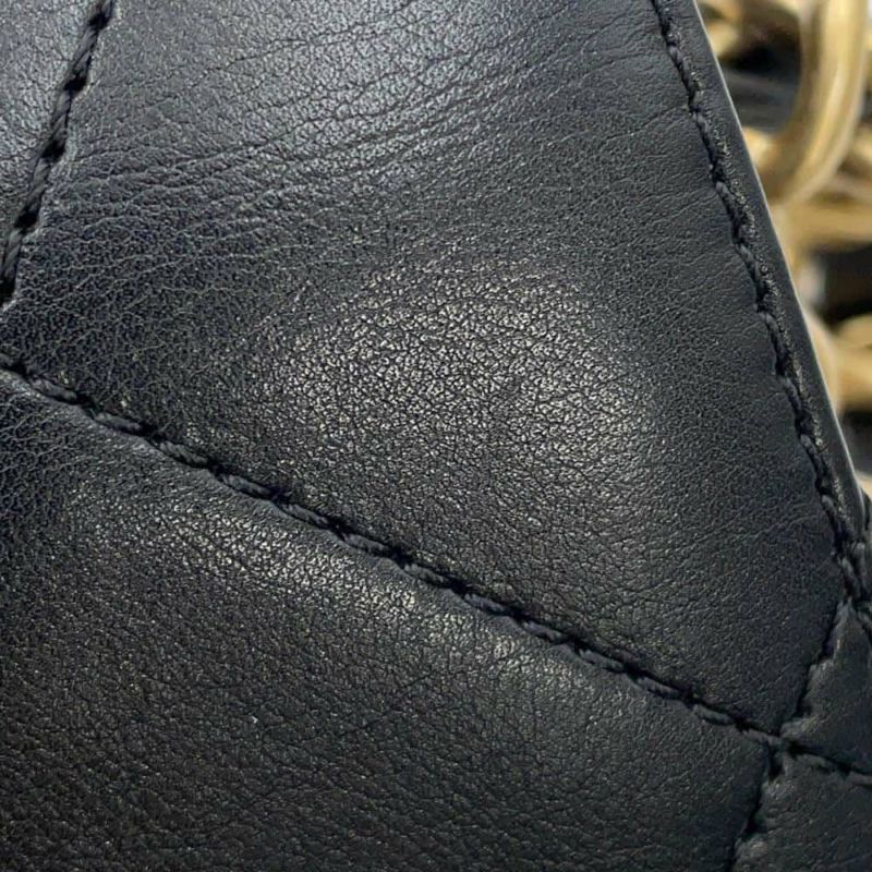 シャネル チェーンショルダーバッグ マトラッセ ココマーク フラップ カーフレザー AS2833 CHANEL 黒