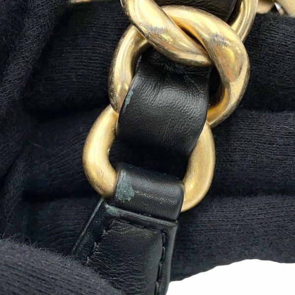 シャネル チェーンショルダーバッグ マトラッセ ココマーク フラップ カーフレザー AS2833 CHANEL 黒