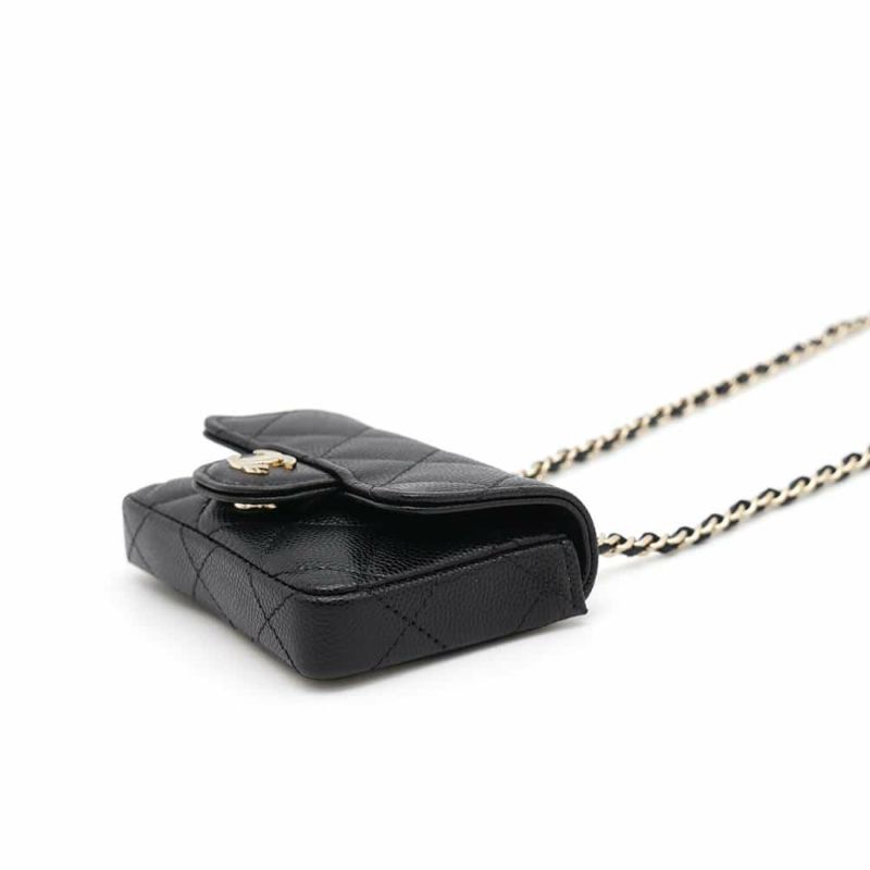 シャネル ウエストポーチ ベルトバッグ キャビアスキン AP1952 CHANEL 黒