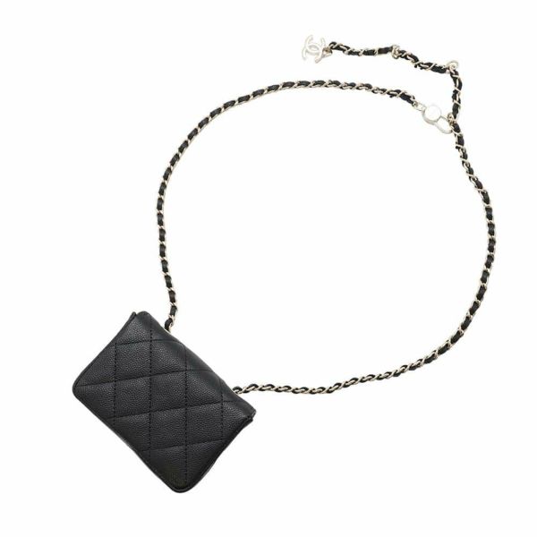 シャネル ウエストポーチ ベルトバッグ キャビアスキン AP1952 CHANEL 黒