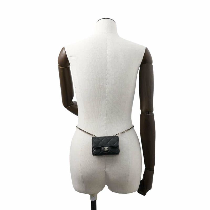 シャネル ウエストポーチ ベルトバッグ キャビアスキン AP1952 CHANEL 黒