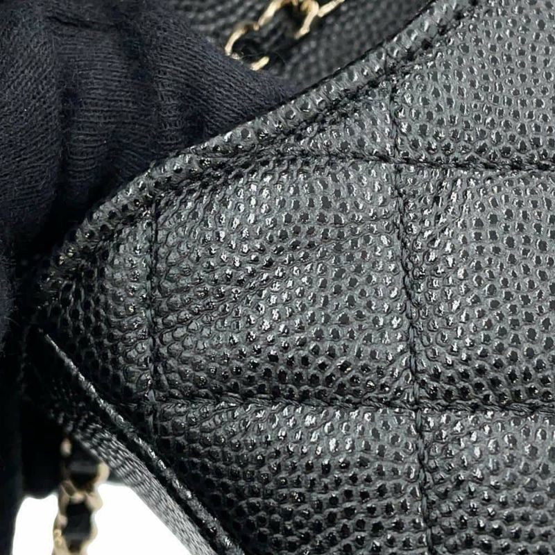 シャネル ウエストポーチ ベルトバッグ キャビアスキン AP1952 CHANEL 黒