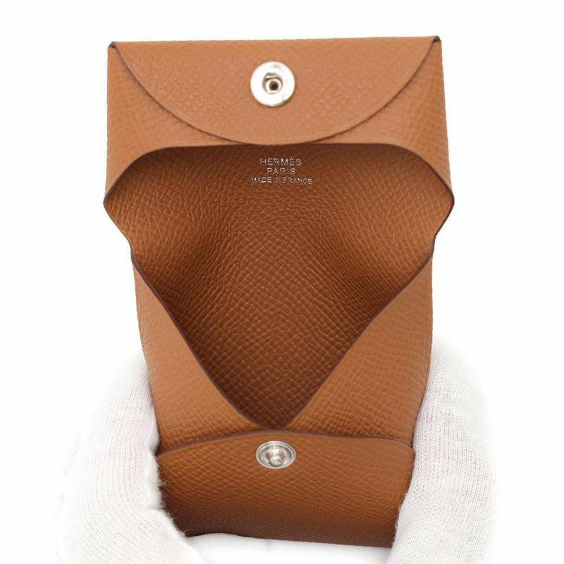 エルメス コインケース バスティア ゴールド エプソン W刻印 HERMES 財布