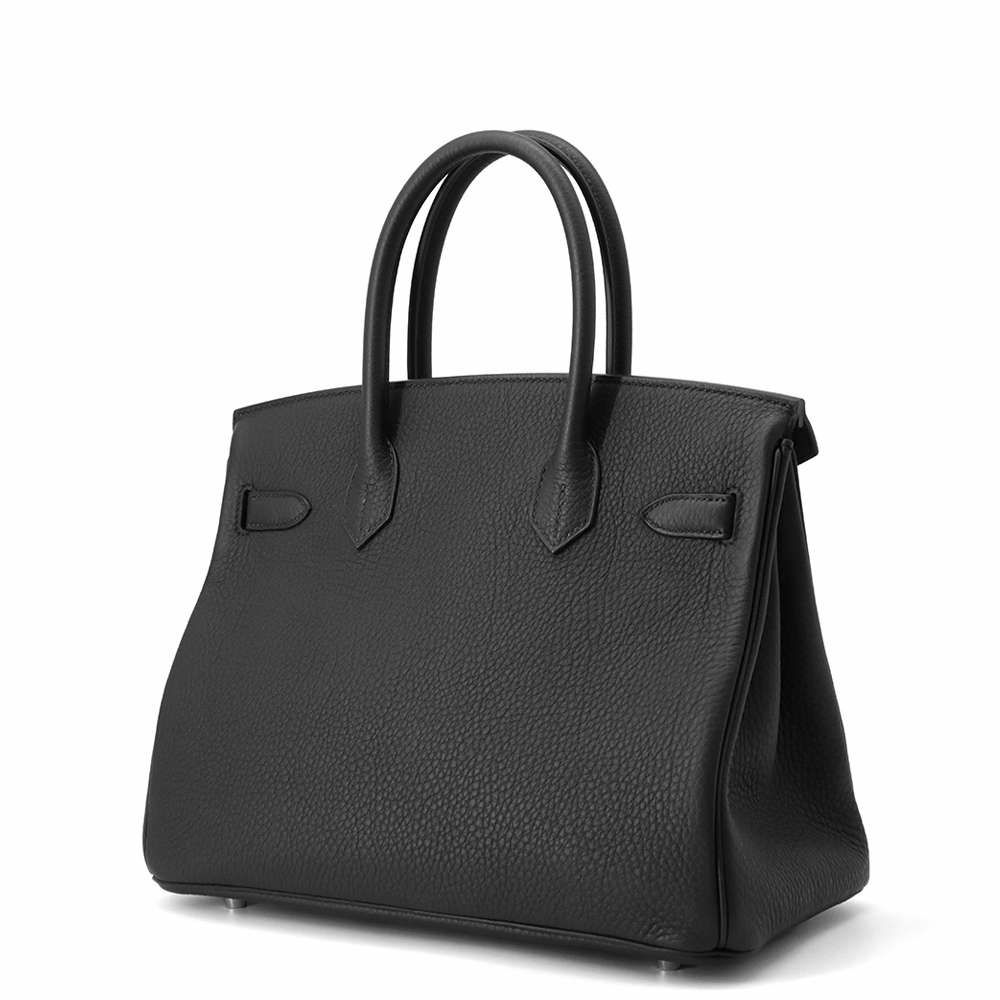 エルメス バーキン30 ブラック/シルバー金具 トゴ K刻印 HERMES Birkin ハンドバッグ