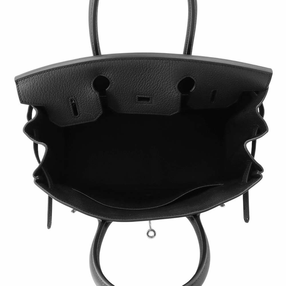 エルメス バーキン30 ブラック/シルバー金具 トゴ K刻印 HERMES Birkin ハンドバッグ