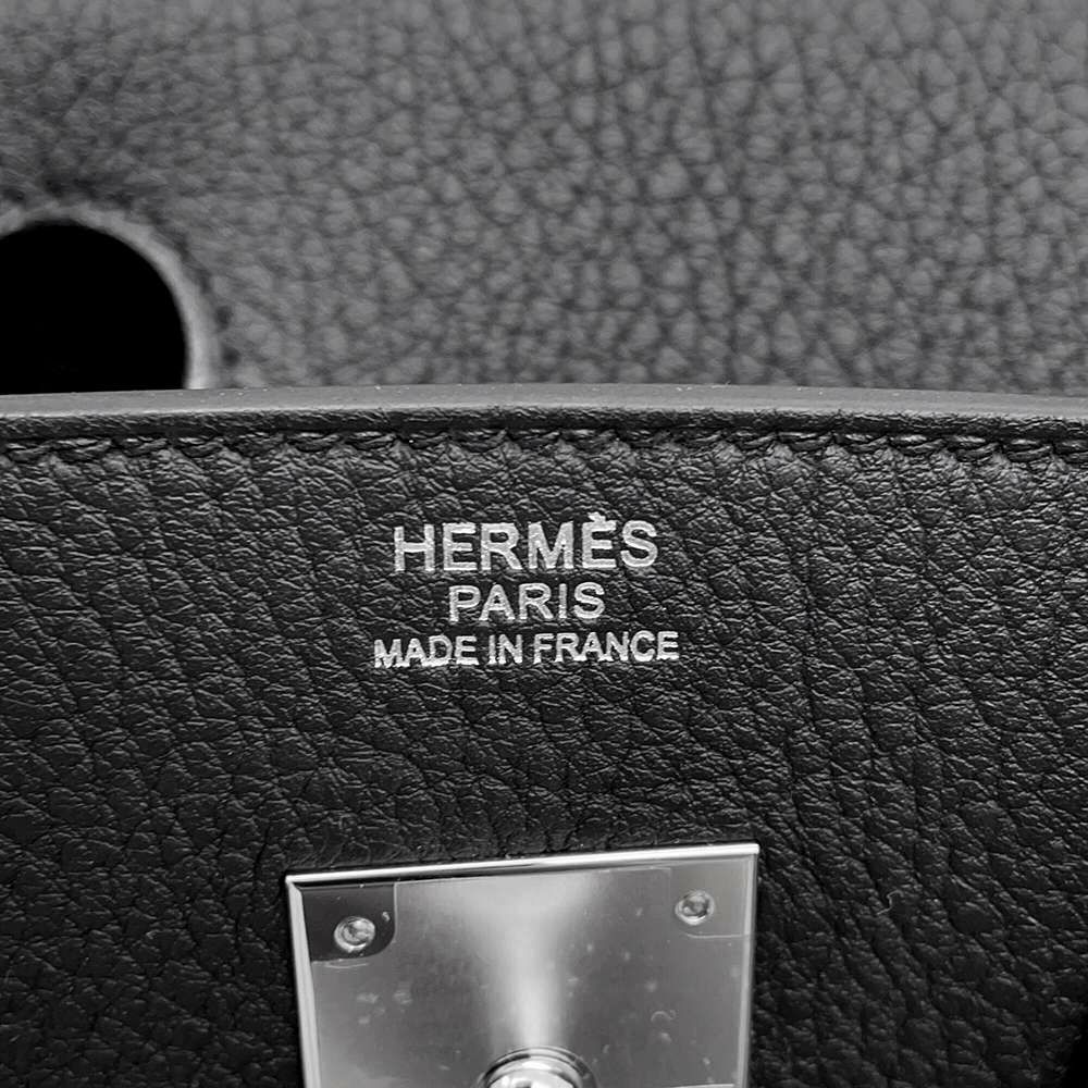 エルメス バーキン30 ブラック/シルバー金具 トゴ K刻印 HERMES Birkin ハンドバッグ