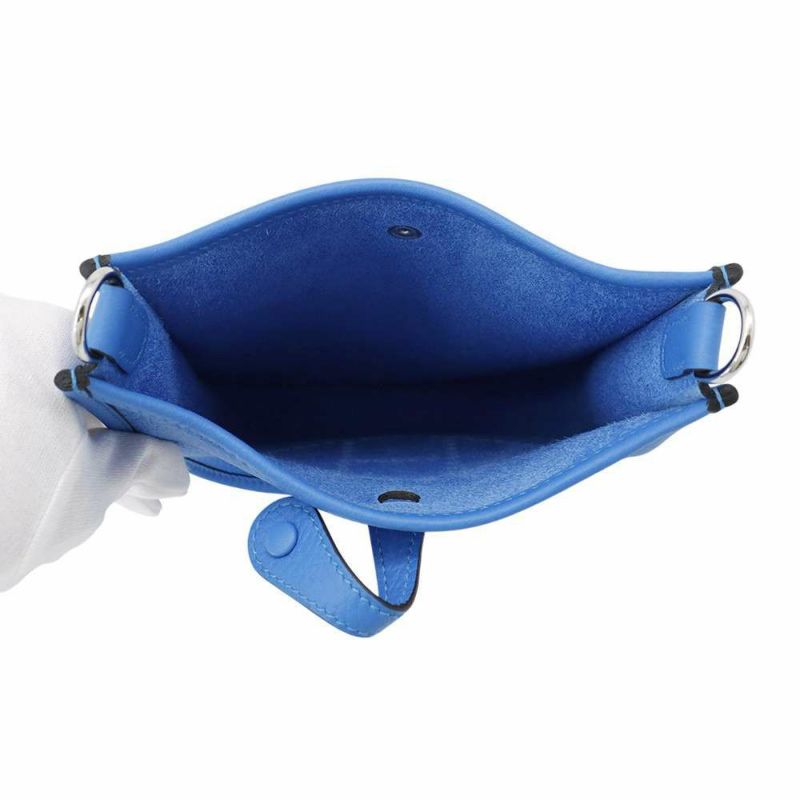 エルメス ショルダーバッグ エブリンTPM ブルーイドラ/シルバー金具 トリヨンクレマンス W刻印 HERMES Evelyne