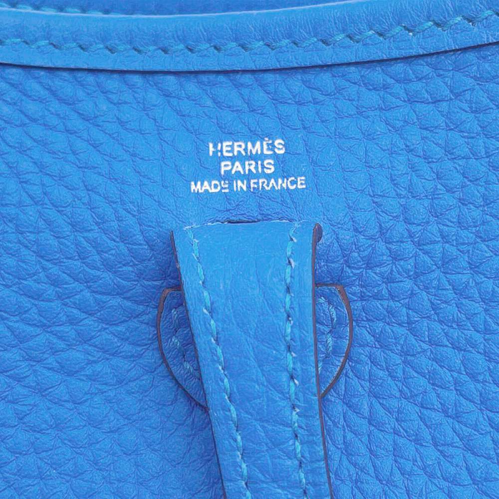 エルメス ショルダーバッグ エブリンTPM ブルーイドラ/シルバー金具 トリヨンクレマンス W刻印 HERMES Evelyne