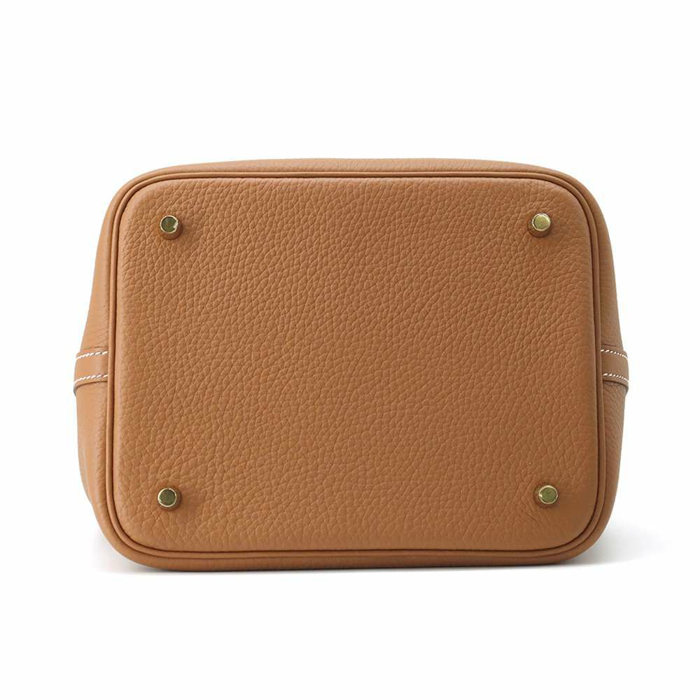 エルメス ハンドバッグ ピコタンロックMM ゴールド/ゴールド金具 トリヨンクレマンス W刻印