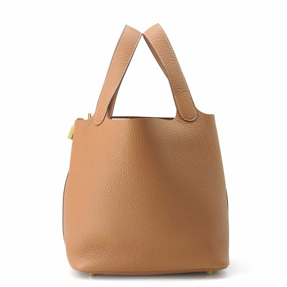 エルメス ハンドバッグ ピコタンロックMM ゴールド/ゴールド金具 トリヨンクレマンス W刻印