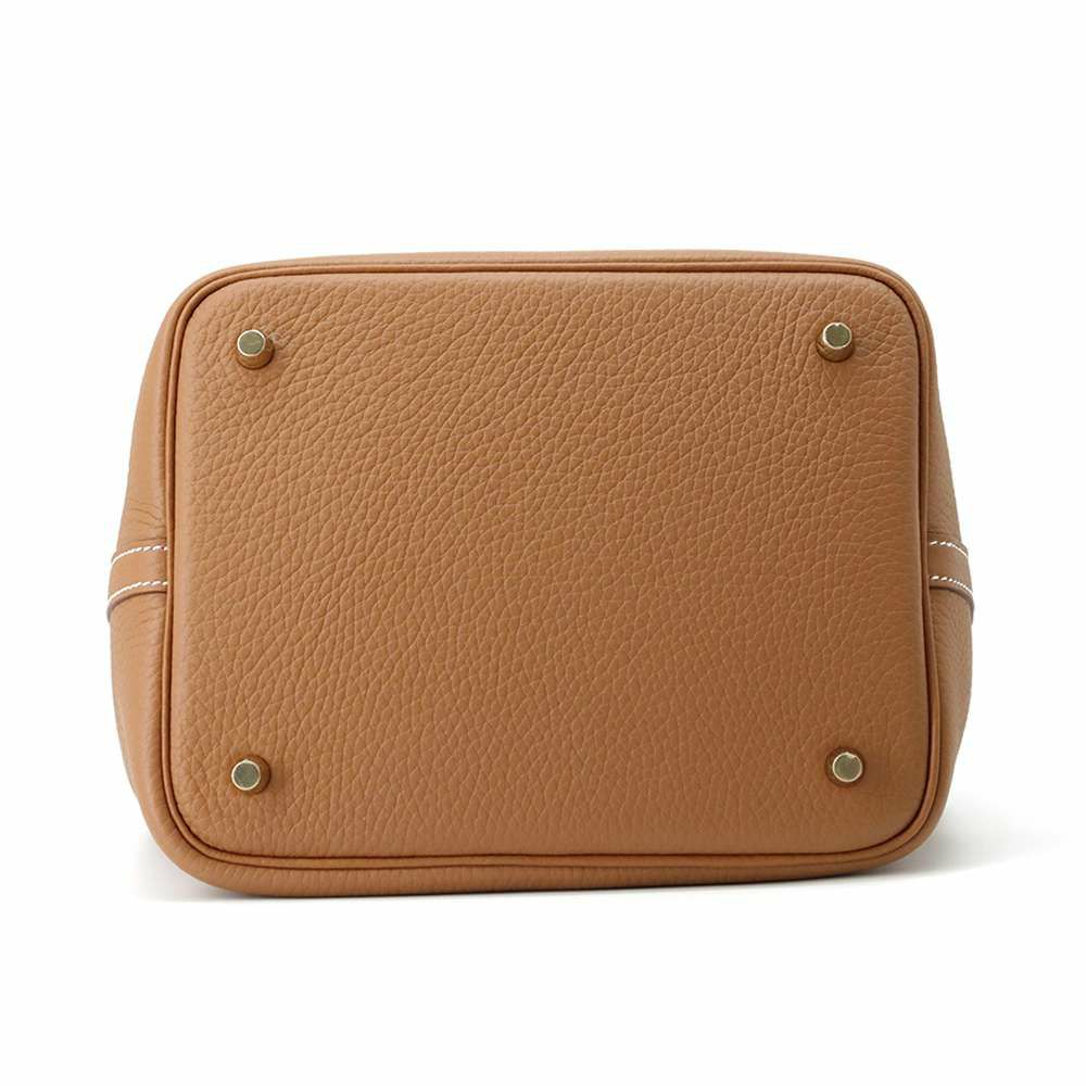 エルメス ハンドバッグ ピコタンロックMM ゴールド/ゴールド金具 トリヨンクレマンス W刻印