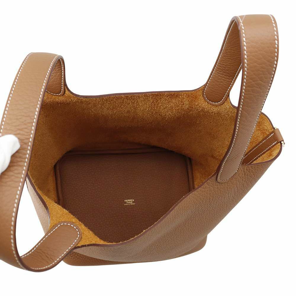 エルメス ハンドバッグ ピコタンロックMM ゴールド/ゴールド金具 トリヨンクレマンス W刻印