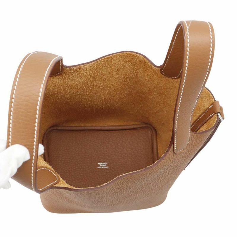 エルメス ハンドバッグ ピコタンロックPM ゴールド/シルバー金具 トリヨンクレマンス W刻印