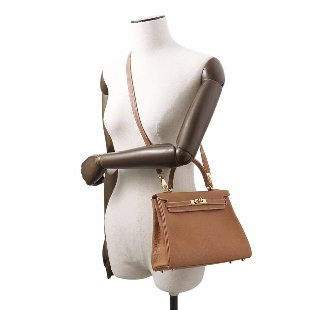 エルメス ハンドバッグ ケリー25 内縫い ゴールド/ゴールド金具 トゴ Y刻印 2wayショルダー