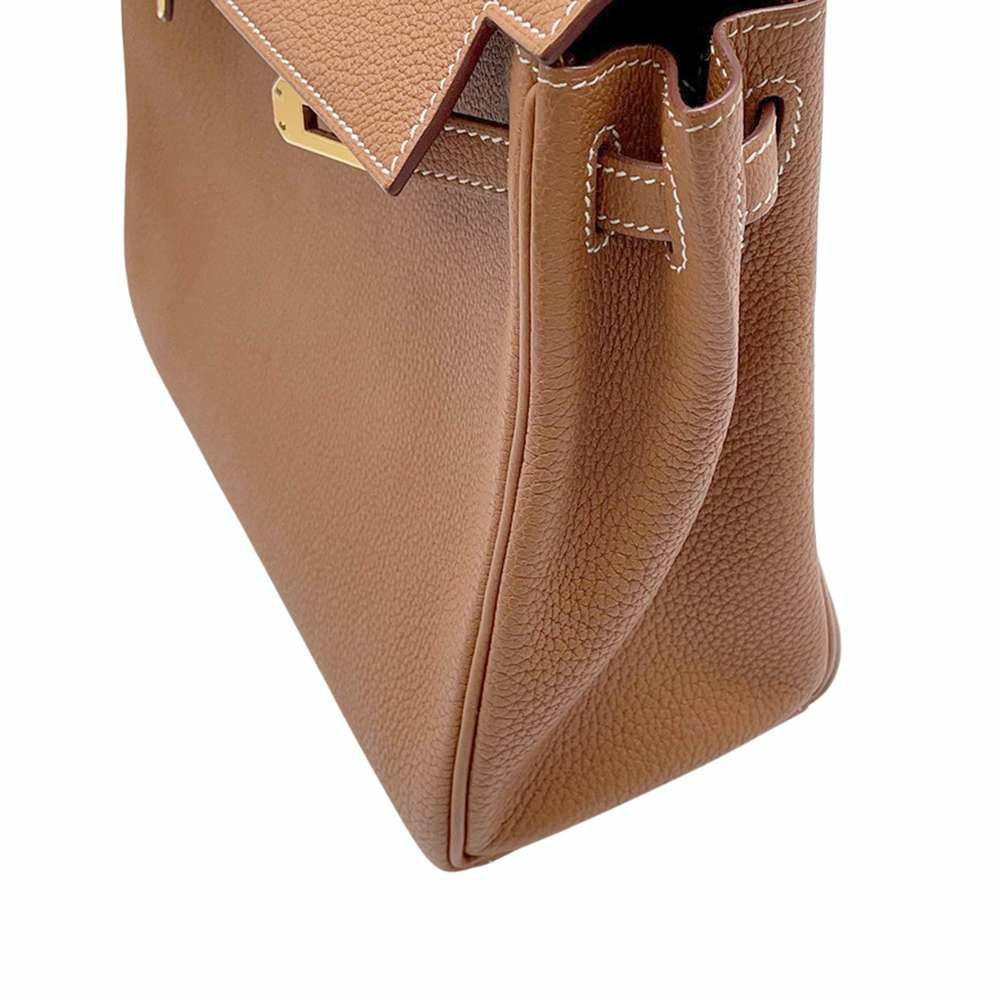 エルメス ハンドバッグ ケリー25 内縫い ゴールド/ゴールド金具 トゴ Y刻印 2wayショルダー