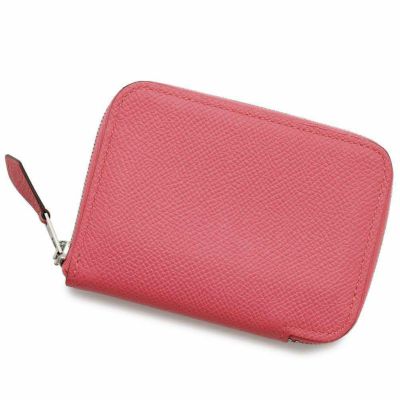エルメス コインケース アザップ ミニ ローズアザレ/シルバー金具 エプソン D刻印 HERMES 名刺入れ 安心保証