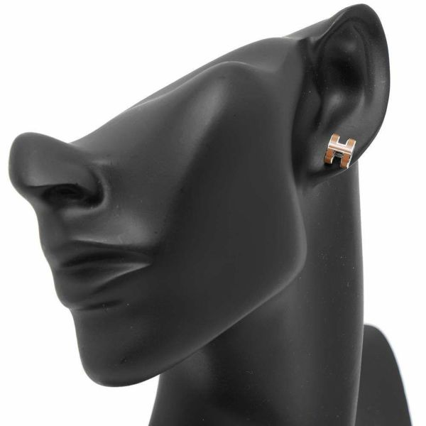 エルメス ピアス ポップアッシュ ニューゴールド/シルバー金具 H