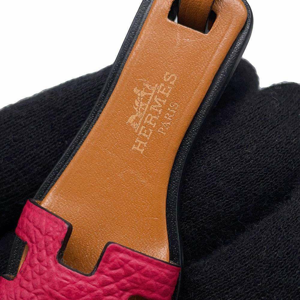 エルメス バッグチャーム オラン・ナノ ローズメキシコ/ナチュラルサブレ/ブラック エプソン/ヴォ―バトラー/ヴァッシュハンター