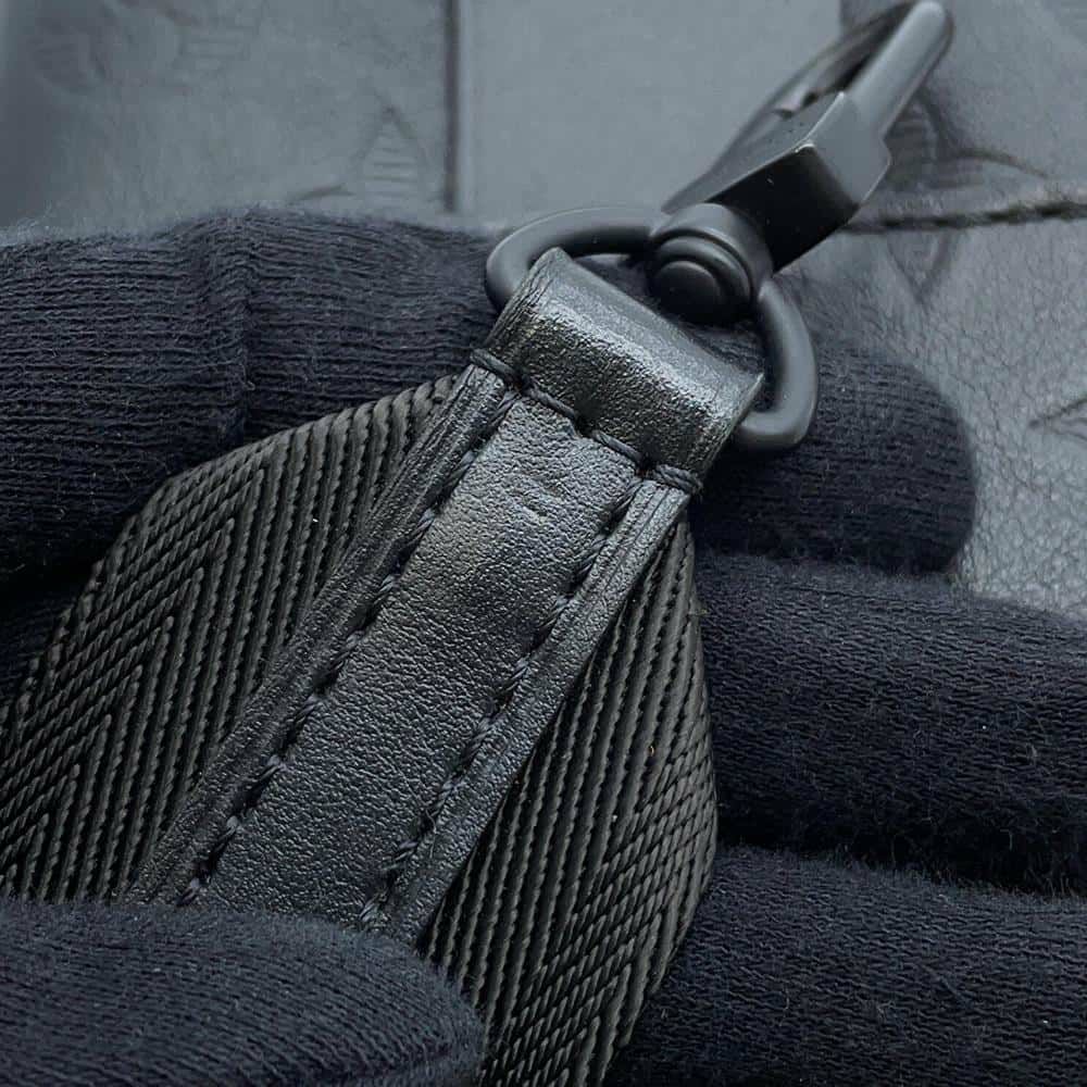 ルイヴィトン ショルダーバッグ モノグラム・シャドウ ダブル・フォンポーチ M81323 LOUIS VUITTON ブラック 黒