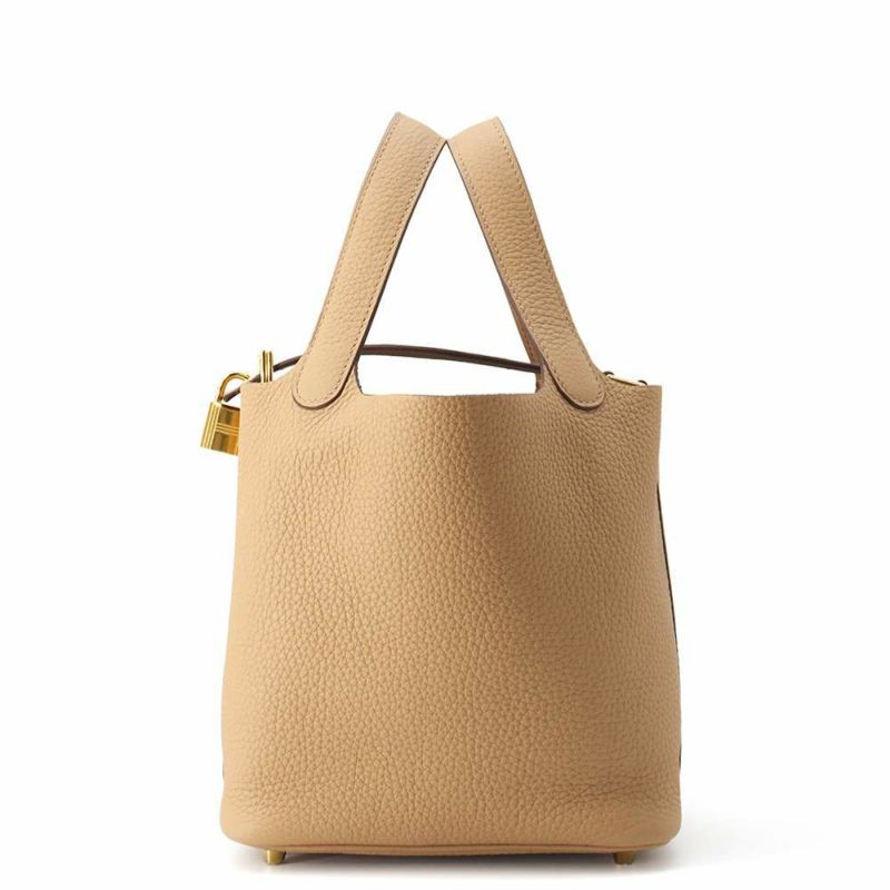 エルメス ハンドバッグ ピコタンロックPM ビスキュイ/ゴールド金具 トリヨンクレマンス W刻印