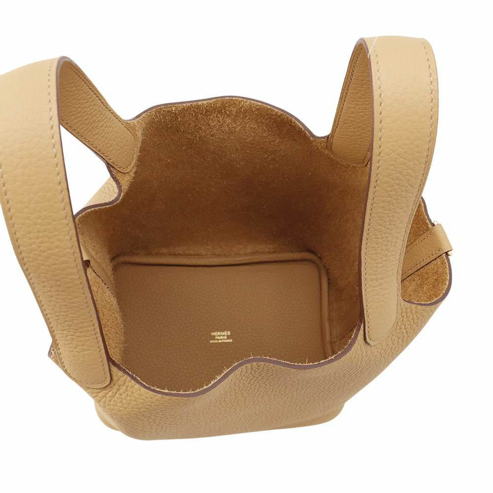 エルメス ハンドバッグ ピコタンロックPM ビスキュイ/ゴールド金具 トリヨンクレマンス W刻印