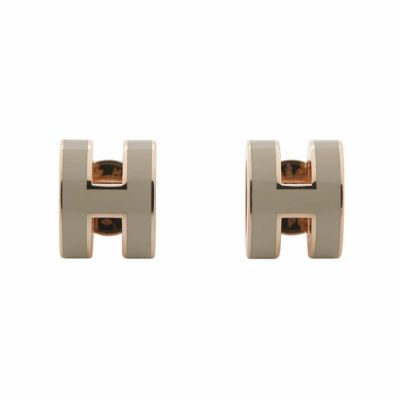 エルメス ピアス ミニ・ポップアッシュ ピンク/シルバー金具 H
