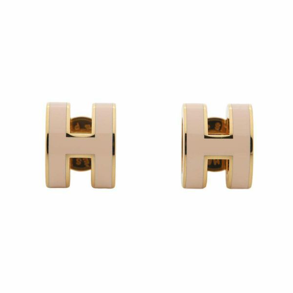 エルメス ピアス ミニ・ポップアッシュ ローズドラジェ/ゴールド金具 HERMES アクセサリー