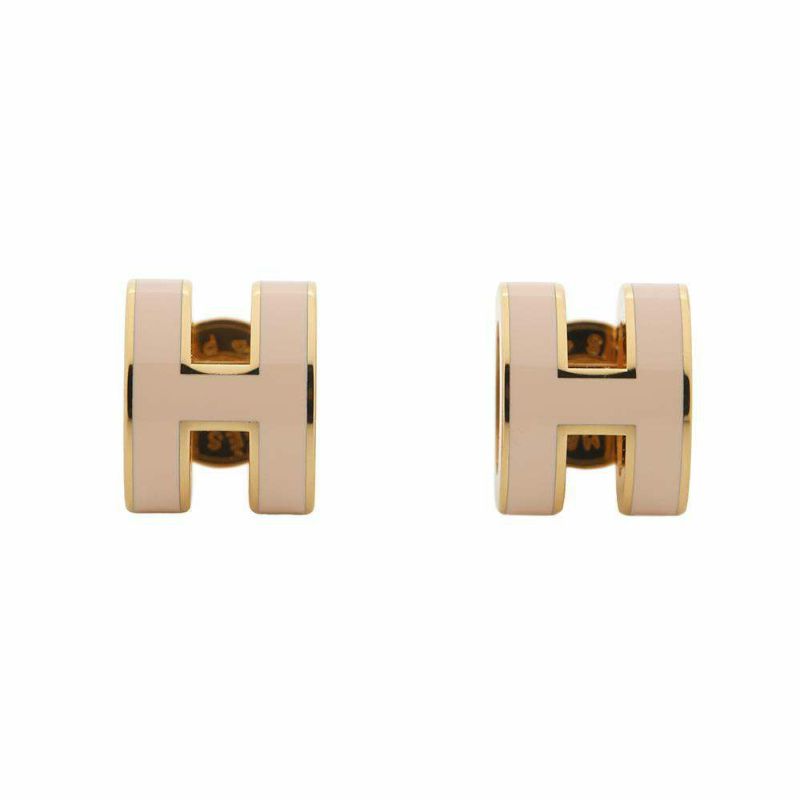 エルメス ピアス ミニ・ポップアッシュ ローズドラジェ/ゴールド金具 HERMES アクセサリー