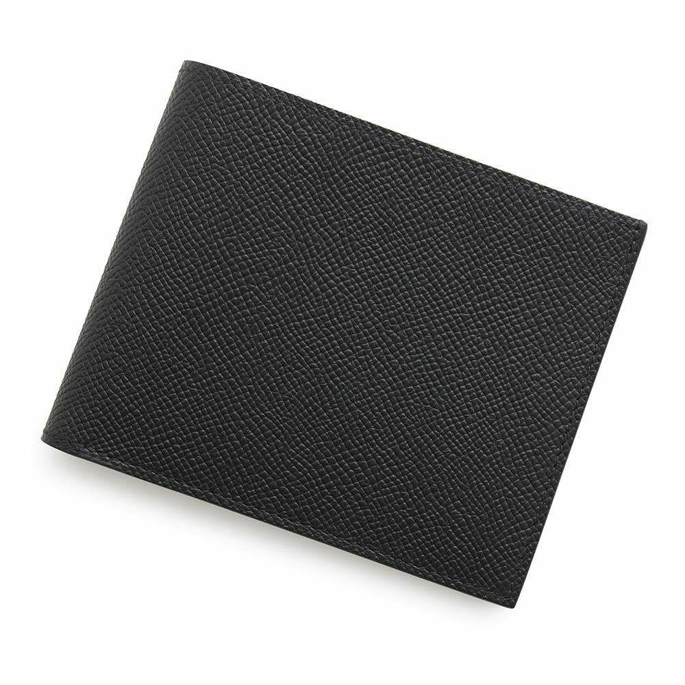 エルメス 二つ折り財布 シチズンツイル コンパクト ブラック エプソン B刻印 HERMES 財布 メンズ 黒