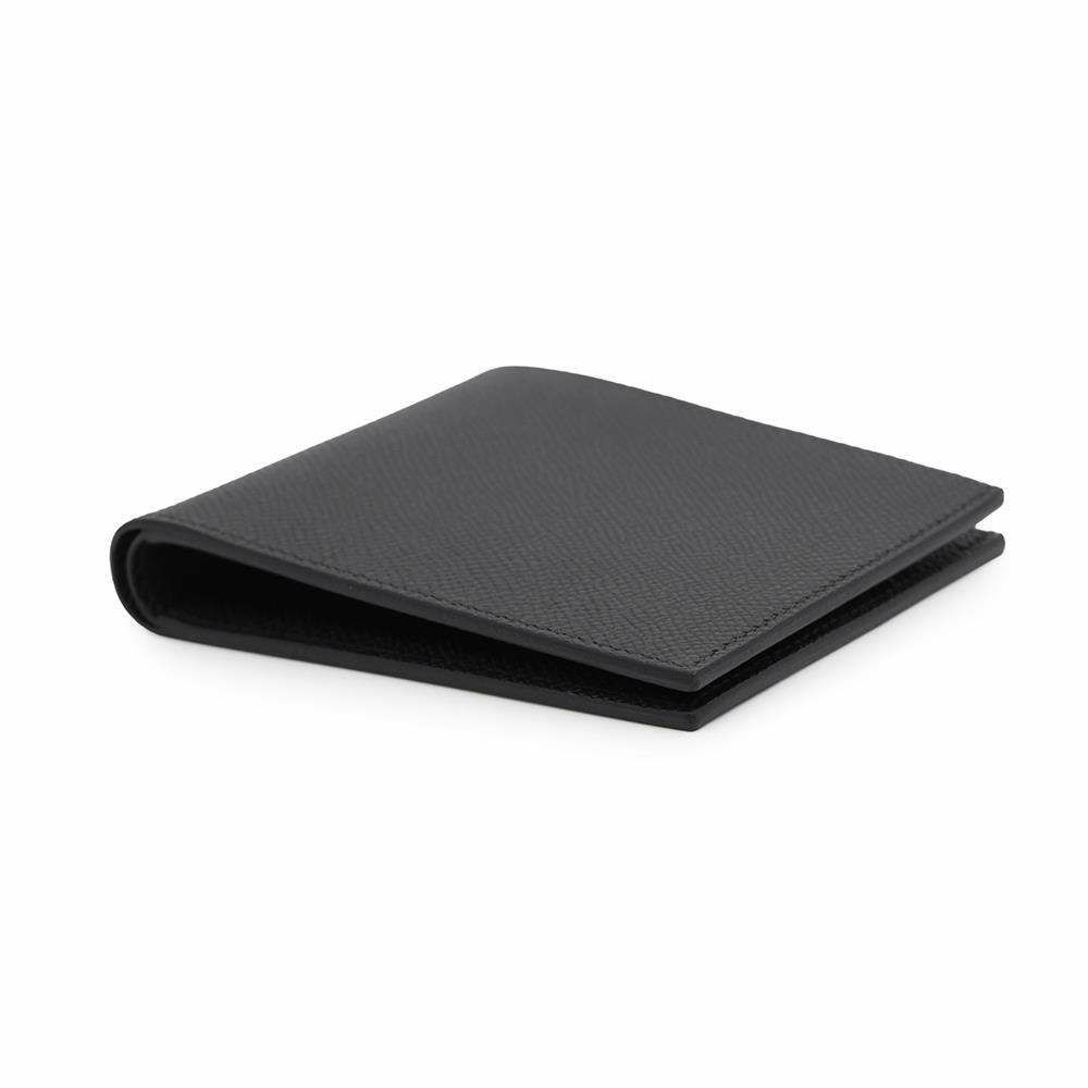 エルメス 二つ折り財布 シチズンツイル コンパクト ブラック エプソン B刻印 HERMES 財布 メンズ 黒