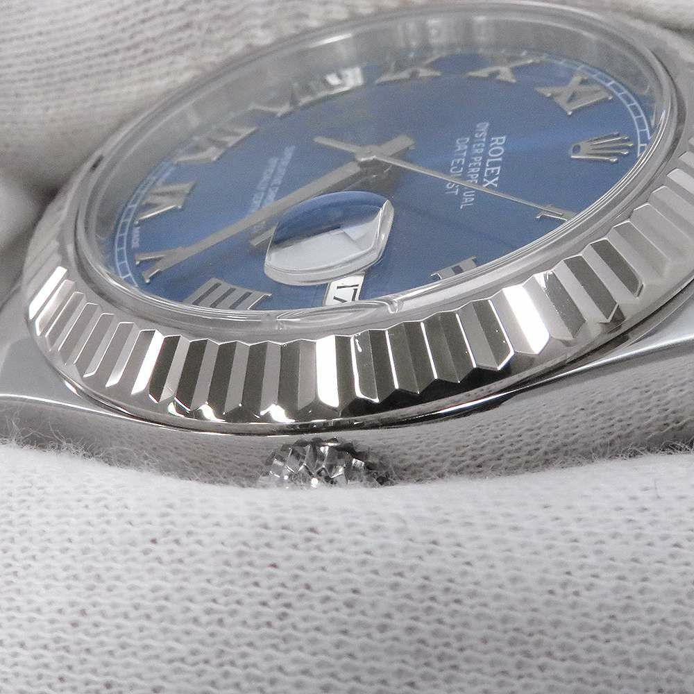 ロレックス デイトジャスト2 ランダムシリアル ルーレット 116334 ROLEX 腕時計 ブルー文字盤 ローマン