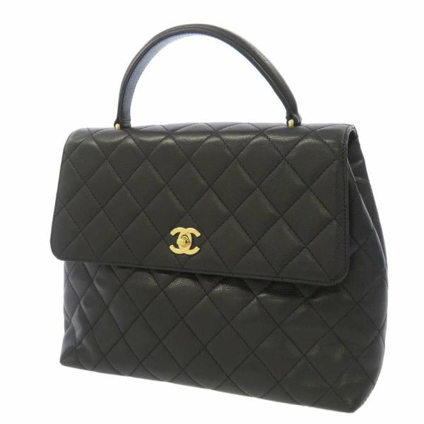 シャネル ハンドバッグ マトラッセ ココマーク キャビアスキン A12397 CHANEL バッグ 黒