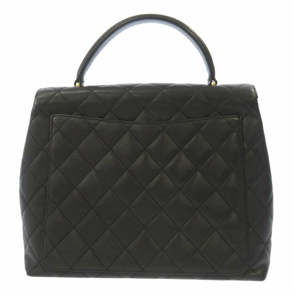 シャネル ハンドバッグ マトラッセ ココマーク キャビアスキン A12397 CHANEL バッグ 黒