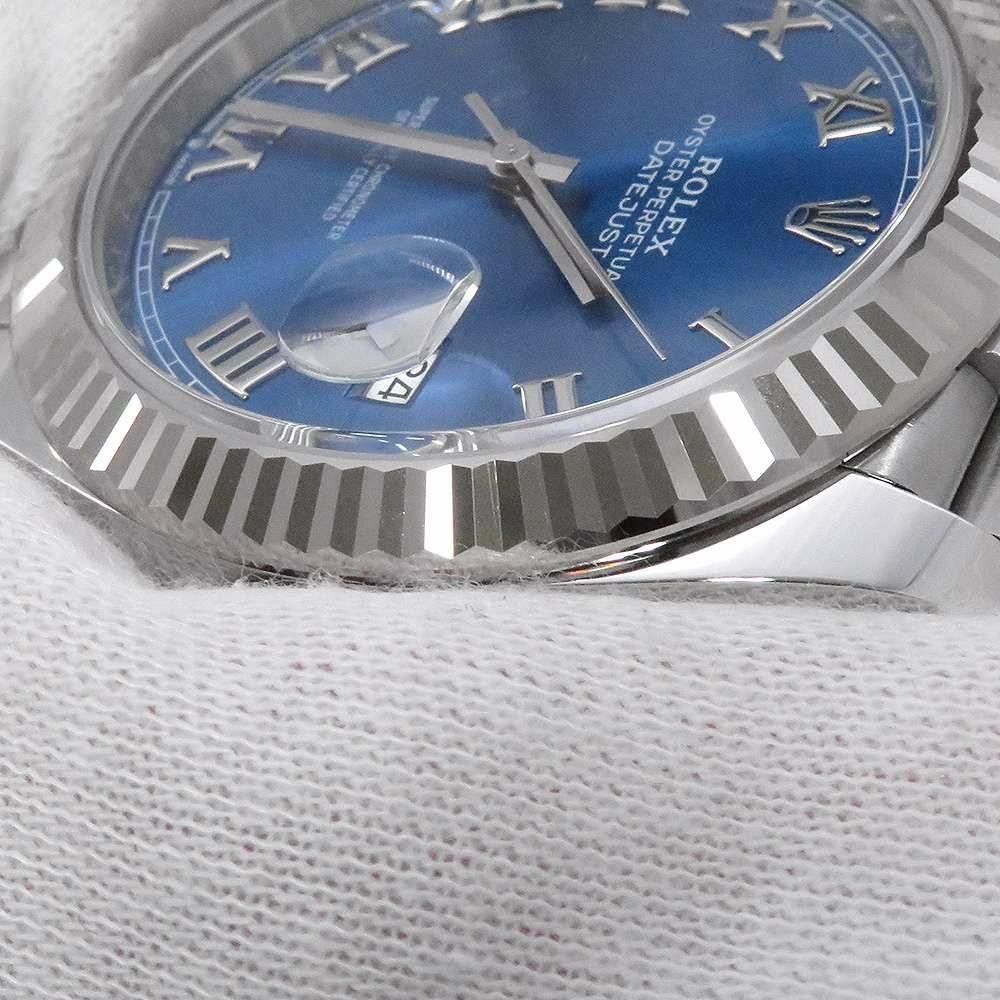 ロレックス デイトジャスト41 SS/K18WG 126334 ROLEX 腕時計 アズーロブルー文字盤 ローマン