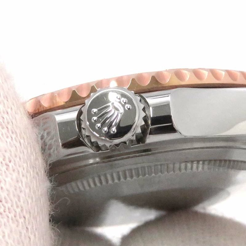 ロレックス ヨットマスター37 SS/K18PG エバーローズゴールド 268621 ROLEX 腕時計 黒文字盤