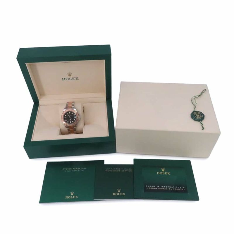 ロレックス ヨットマスター37 SS/K18PG エバーローズゴールド 268621 ROLEX 腕時計 黒文字盤