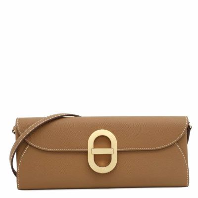 HERMES ブローチ　シェーヌダンクル　オレンジ エルメス ブローチ シェーヌダンクル オレンジミニアン/シルバー