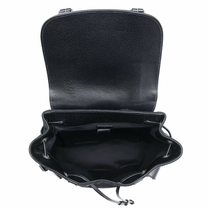 グッチ リュック ジャンボGG キャンバス レザー 678829 GUCCI メンズ バッグ バックパック リュックサック 黒