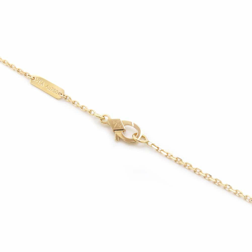 ヴァンクリーフ&アーペル ネックレス ヴィンテージ アルハンブラ ペンダント ギヨシェ K18YGイエローゴールド VCARP4KL00