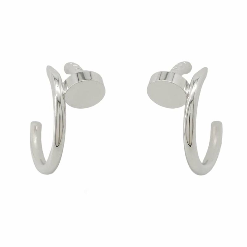 カルティエ ピアス ジュスト アン クル フープ イヤリング スモール K18WGホワイトゴールド B8301236 Cartier フープピアス